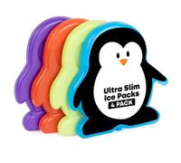 Livivo 4 Pack Penguin Freezer Blocks Reusable Lunch Box Ice Packs
