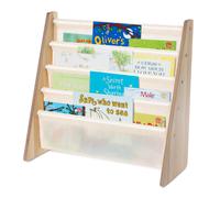LIVIVO 4-Tier Wooden Sling Bookshelf & Storage Rack - Natural