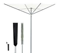Livivo 45M 4-Arm Rotary Clothes Airer Round Arms