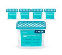Livivo 5 Pack 1000Ml Disposable Dehumidifiers Large Capacity Damp Traps For Home, Kitchen, Bathroom, Wardrobe, Caravan & Garage