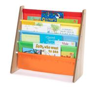 LIVIVO 5-Tier Children Sling Bookcase with Fabric Shelves - Wooden Storage Rack LIVIVO Multicolor