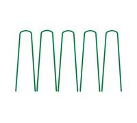 LIVIVO 50 x Galvanised Metal U Tent Pegs in Green LIVIVO Green