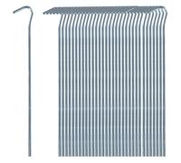 LIVIVO 50 x Heavy Duty Galvanised Steel Tent Pegs in Metallic Silver