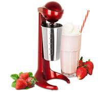 Livivo 500Ml Red Stainless Steel Retro Milkshake Maker With Mixing Cup - Ideal For Milkshakes, Protein Shake, Omelete Or Cocktails
