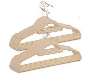 Livivo 50Pc Velvet Clothes Hangers - Beige