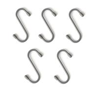 LIVIVO 5pc Hanging S Hooks for Rail - Ideal for Kitchen Storage in Grey LIVIVO Grey