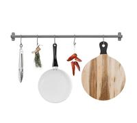 Livivo Wall Mounted Hanging Rail Grey For Kitchen Storage