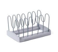 Livivo Adjustable Pan Lid Holder Kitchen Storage Rack In Grey Grey