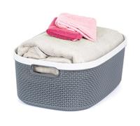 Livivo Bathroom & Laundry Storage Basket - Tidy Organiser, Plastic Carry Handle, Easy Storage & Stackable For Compact Living - 22L