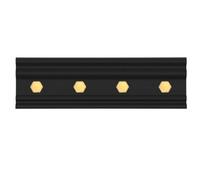 Livivo Black Gold 4 Hook Wall Mounted Storage Rack