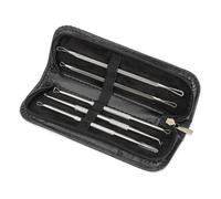 LIVIVO 5pc Blackhead Remover Tool - Pimple Popping Kit with Pouch Bag - Whiteheads, Acne Comedone Extractor, Pimple Popper, Spot Popping Kit, Blackhead Tool for Clear and Smooth Skin Complexion