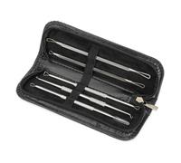 LIVIVO 5pc Blackhead Remover Tool - Pimple Popping Kit with Pouch Bag - Whiteheads, Acne Comedone Extractor, Pimple Popper, Spot Popping Kit, Blackhead Tool for Clear and Smooth Skin Complexion