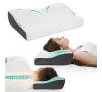 LIVIVO Cervical Memory Foam Neck Pillow MP1556 - Ergonomic Contour for Neck & Shoulder Support, Hypoallergenic Cover, 60x38x12cm