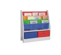 LIVIVO Children Bookcase Storage Kids Bookshelf Sling Shelf Toy Boxes