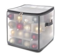 Livivo Christmas Bauble Storage Cube Grey Holds 64 Decorations
