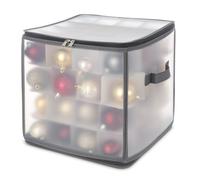 Livivo Christmas Bauble Storage Cube Heavy Duty Folding Case - Grey Grey