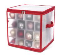 Livivo Christmas Ornament Storage Box 64 Compartment Cube - Red Red One Size