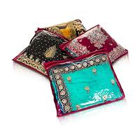 LIVIVO Clear Saree Clothes Garments Sari Storage Bags Wardrobe Organiser (Pack of 10)