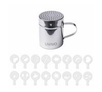 LIVIVO Coffee Art Stencil Kit Cocoa Duster