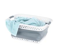LIVIVO Collapsible Laundry Basket 58L - Foldable Laundry Basket with Handles, Large Space-Saving Pop Up Washing Basket - Multipurpose Laundry Hamper for Home, Dorms & Utility Rooms (Grey)