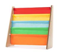 Livivo Colorful Sling Bookcase With Fabric Shelves - Multicoloured