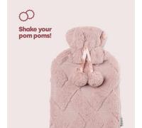 Livivo Criss Cross Hot Water Bottle - Pink