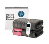 LIVIVO Electric Heated Fleece Over Blanket with Digital Control - Cool Grey