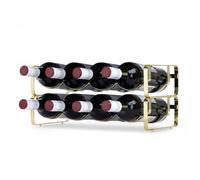 LIVIVO Elegant Stackable Wine Shelf Rack - Set of 2 Silver in Gold LIVIVO Gold