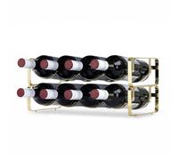 Livivo Elegant Stackable Wine Shelf Rack - Set Of 2 Silver In Gold Gold One Size