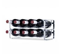 LIVIVO Elegant Stackable Wine Shelf Rack - Set of 2 Silver LIVIVO Silver