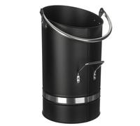 Livivo Ellipse Coal Bucket Heavy Duty Fireplace Hod With Nickel Handle In Black Black One Size