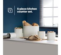 Livivo Elmas Bread Bin & Canister - White