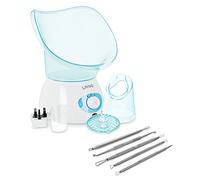LIVIVO Facial Face Spa Steamer with Aromatherapy Diffuser and Blackhead Removal Kit Set - Ideal to Use on Open Pores for Removal of Dirt Acne Pimples etc (Blue)