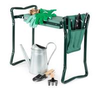 LIVIVO Folding Garden Kneeler and Seat - Portable 2-in-1 Garden Bench with Soft Foam Pad, Tool Pouch, Heavy-Duty Steel Frame - Foldable, Lightweight Garden Stool for Weeding, Planting & Outdoor Use