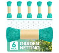 LIVIVO Garden Netting 6 Pack - Heavy Duty Garden Netting for Vegetable Patch - Versatile Garden Netting Mesh for Plants, Fruit, Grass, Seeds & Pond Cover - Plant Net Garden Mesh Netting (2m x 10m)