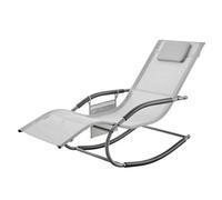 Livivo Gravity Rocking Sun Lounger - Grey