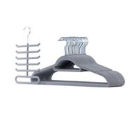 Livivo Grey Plastic Clothes Hangers, Pack Of 50