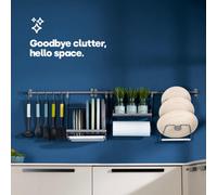 Livivo Grey Saucepan Lid Rack For Kitchen Storage