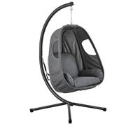 Livivo Dark Grey Metal Hanging Egg Chair