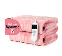 Livivo Heated Electric Over Blanket - Pink Blush