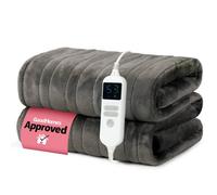 Livivo Heated Electric Over Blanket With Adjustable Digital Control & Safety Timer - Cool Grey