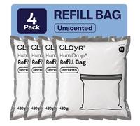 LIVIVO HumiDrop Dehumidifier Refill Bags - 4 Pack 480g Long-Lasting in White LIVIVO White