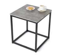 LIVIVO Industrial Concrete Effect Coffee and Side Table Metal Frame