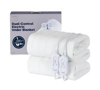 LIVIVO King Size Electric Under Blanket - Dual Control Heated Underblanket with 3 Heat Settings, Fast Heat-Up, Overheat Protection & Adjustable Straps - Detachable Controllers for Easy Wash