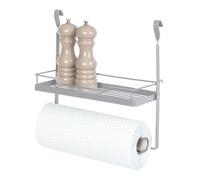 (SHELF PAPER TOWEL HOLDER - GREY) LIVIVO Kitchen Saucepan Lid Hooks Tool Utensils Holder Hanging Rail Rack Wall Mounted