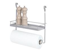 Livivo Kitchen Roll Holder With Shelf Black Hanging Storage Rack Foldable Space Saving Kitchen Organiser In Grey Grey