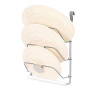 (SAUCEPAN LID HOLDER - GREY) LIVIVO Kitchen Saucepan Lid Hooks Tool Utensils Holder Hanging Rail Rack Wall Mounted