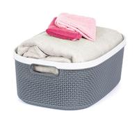 Livivo Kovan Grey Woven Basket Storage - 22L