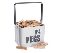 Livivo Laundry Peg Metal Caddy With Handle