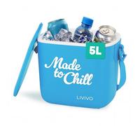 LIVIVO Made to Chill 5L Cool Box - Summer Cooler Box, Small Portable Insulated Ice Box with Strap, Lightweight Hard Cooler for Picnic, Beach, Camping & Travel (Blue)